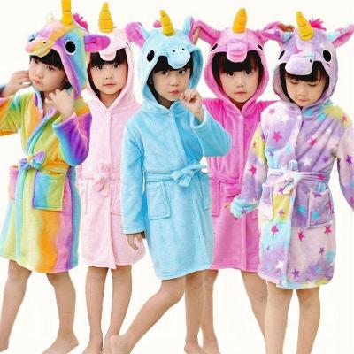 Baby Kids Girls Boys Hoody Bathrobe Towelling Bath Robe Dressing Gown Pajamas