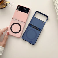 KISSCASE เคสโทรศัพท์ผิวสัมผัสบางเฉียบสำหรับ Samsung Galaxy Z Flip 4 5G สำหรับ Magsafe เคสป้องกันการชาร์จไร้สายแม่เหล็กสำหรับ Samsung Z พลิก3 Flip3 Flip4เคสกันกระแทก