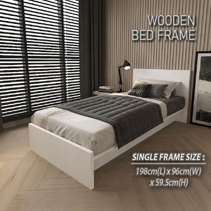 SOKANO HP053 (Single/Queen) Bed Frame Katil Wooden Bed Frame Simple ...