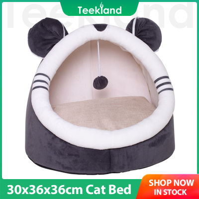 เบาะนอนน้องแมว Teekland ที่นอนถุงผ้าปูสำหรับสุนัขสำหรับแมว30x36x36cm เต็นท์บ้านแมวหมอนเก้าอี้ลูกแมวน่ารักตะกร้าสัตว์เลี้ยงอบอุ่นขนาดเล็กนิ่ม