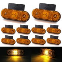 10Pcs 4 LED 24V Side Marker Light Turn Signal Rear Tail Clearance Lamp for Car Truck Tractor RV Trailer Pickup