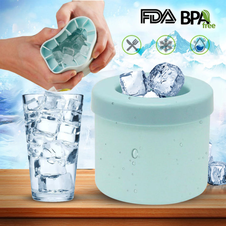 Ice Bucket Cup Mold Ice Cubes Tray Food Grade Quickly Freeze Silicone