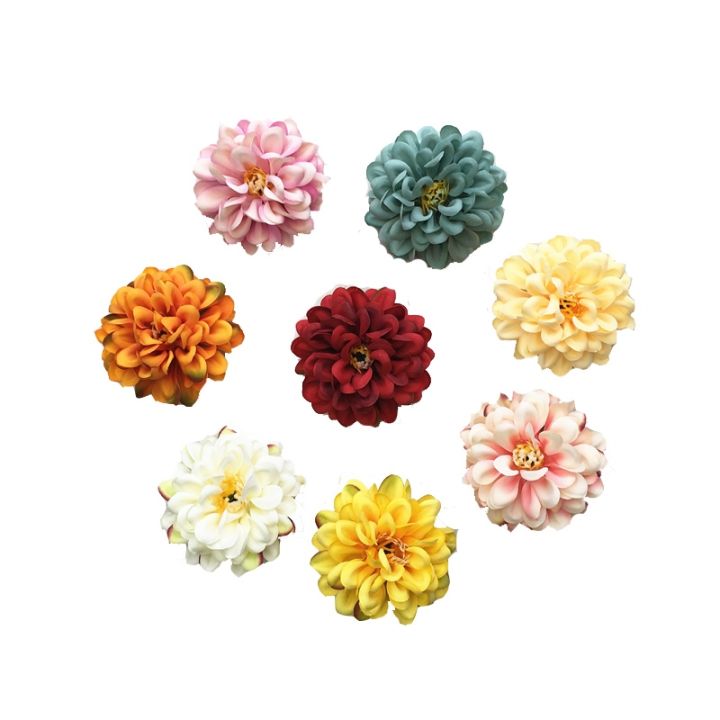 cw-5pcs-7cm-artificial-dahliaheadchrysanthemum-fakefor-weddingdecorationwreathdecor-hot