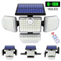 ZK50 Solar Lamp Outdoor LED Wall Lights with Adjustable Heads Security LED Flood Light IP65 Waterproof Garden Light Street Light