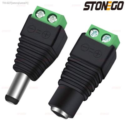 ✣✺⊕ STONEGO Power Connector Plug Jack 5.5mm x 2.1mm Male Female Adapter 10/20/50PCS for LED Strip CCTV Camera Cable