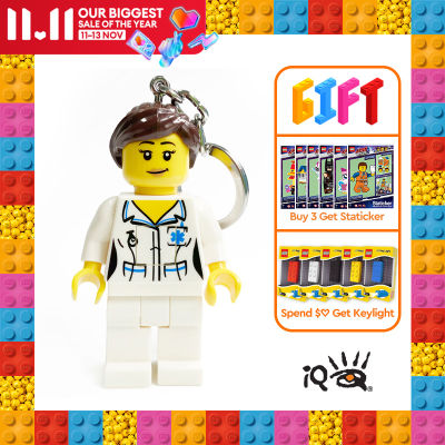 IQ LEGO® Iconic LED luminous Key Chain Pendant Toy (Ponytail Nurse)