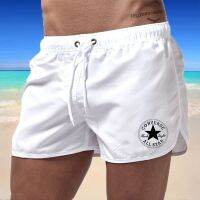 Loose men shorts beach pants black and white 9 color swimming trunks star print