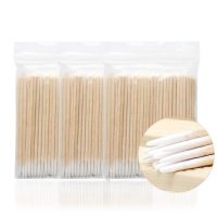 【jw】♙♠✥  300pcs Disposable Ultra-small Cotton Swab Lint Brushes Swabs Extension Glue Removing Tools Wood Buds