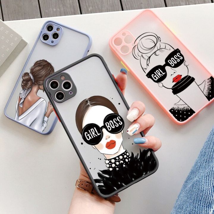 สินค้าใหม่ในสต็อก-สาว-boss-ผู้หญิงกาแฟกรณีโทรศัพท์สำหรับ-iphone-12-11-14-13-pro-max-x-xs-max-xr-se-2020-7-8พลัสแฟชั่นเลดี้ส้นสูงฮาร์ดครอบคลุม