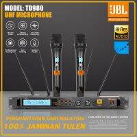 TD980 Bimetal Mikrofon Tanpa Wayar Menangkap Mikfon Rologam Profesional U-Band FM Ktv Singin