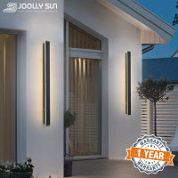 Joollysun โคมไฟกลางแจ้ง LED โคมไฟติดผนังตกแต่งบ้านที่ทันสมัยยาวผนังเชิงเทียนสำหรับทางเดินระเบียงกันน้ำ IP65โคมไฟติดผนัง