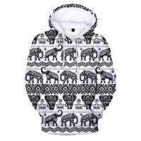 Sudadera con capucha 3d de elefante indio para hombre y mujer, suéter de manga larga con capucha, ropa de calle, Harajuku, nueva moda