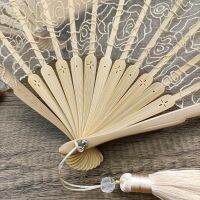 ✜☍♧  Dont do embroidery lace small fan fan original champagne roses shells lady cheongsam fan brigade props