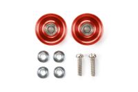 95577 TAMIYA Mini 4WD 13mm Aluminum Ball-Race Rollers (Ringless, Red)