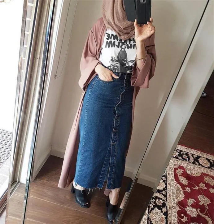 long denim skirt size 24