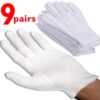 1/9Pairs Cotton Gloves for Dry Hands Handling Film Ceremonial Stretch Household Cleaning Tools