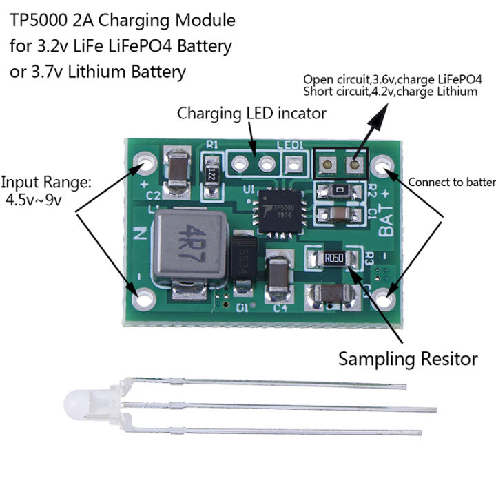 Ditur TP5000 3.6v/4.2v charger module lithium ion lifepo4 battery ...