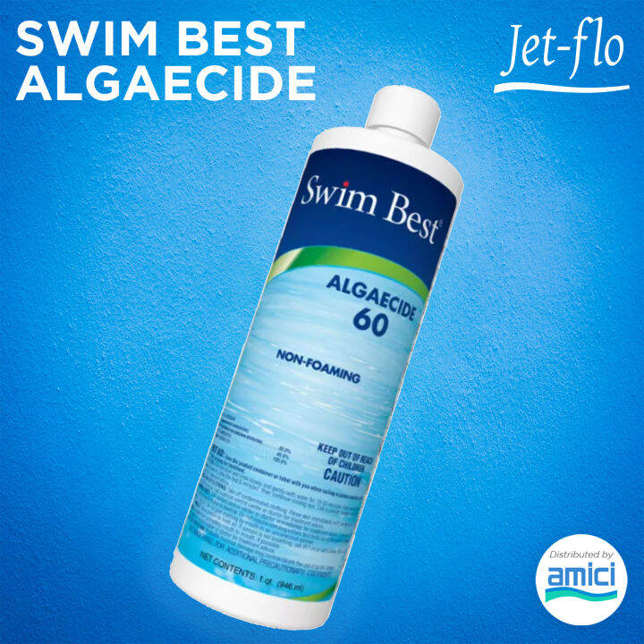 Swim Best Algaecide 60 for Controlling Algae in Swimming Pools, 1 qt