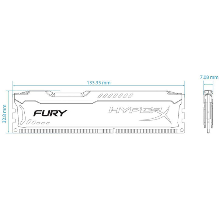 hyperx-fury-8gb-1600mhz-ddr3หน่วยความจำเดสก์ท็อป-non-ecc-pc3-12800-dimm-สีแดง