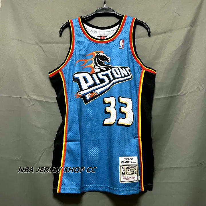 Mitchell&Ness】Men's New Original NBA 1998-99 Detroit Pistons #33 Grant Hill  Vintage Jersey