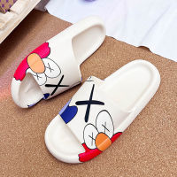 【CW】Designer Slippers Women Graffiti Slippers Slides Soft Non-Slip Cute Cartoon Home Shoes Bathroom Sandals Outdoor Beach Flip Flops