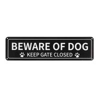 Beware of Dog Sign, 12X3 Inch Rust Free .040 Aluminum Metal Sign, Reflective, Fade Resistant, UV Protected