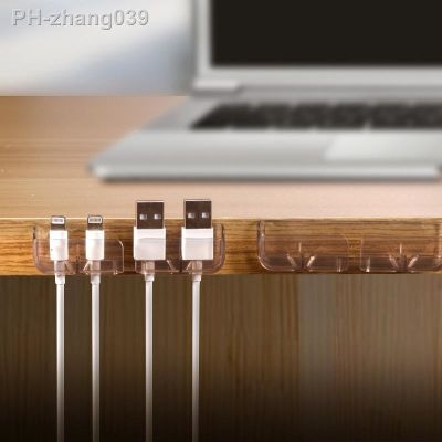3PCS Punch-free Cable Organizer Silicone USB Cable Winder Desktop Tidy Management Clips Cable Holder Wire Organizer Home Storage