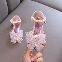 Summer Children Princess Casual Single Shoes Girls Sequin Sandals Kids Butterfly Fashion Non-Slip Wedding Party Shoes