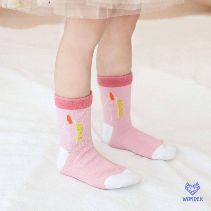 ถุงเท้าเด็ก-แพ็ค-5-คู่-ถุงเท้าข้อยาว-สำหรับเด็ก-1-3-ปี-ผ้าดี-ลายน่ารัก-ของใช้เด็ก-ชุดเด็กอ่อน-เสื้อผ้าเด็กอ่อน-ของใช้เด็ก-baby-girl-sm703