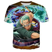 CODChuang Long Hot One Piece anime Funny 3D print men t shirt women Tops tee Zoro T-Shirt man O-neck Short Sleeve tshirts harajuku clothing