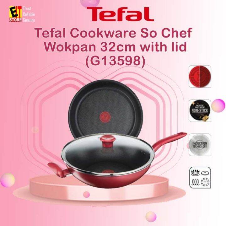 Tefal Cookware So Chef Wokpan Cm With Lid G Lazada