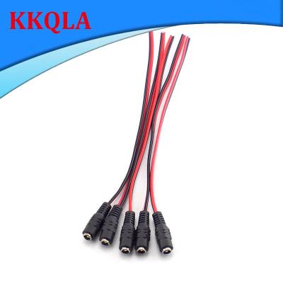 QKKQLA 5.5x2.1mm Jack Connectors DC Power Extension Cable Female Plug Adapter For CCTV Camera LED Strip DC Wire Cord