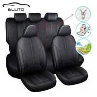 9PCS Automobiles Seat Covers Car Seat Cover Cushion Protector PU Leather Full Set Waterproof Universial Zipper for 5 Seats Car