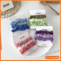 【Ready Stock】 ✚❉✒ C18 COCOJEWELRY 3Pcs/set Women Scrunchie Elastic Hair Bands Fashion Headband Ponytail Ties Rope Hair Accessories