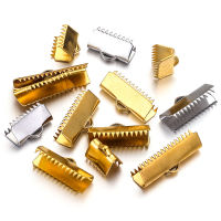 20pcs สแตนเลสสตีล Cove Clasps CRIMP End ลูกปัดริบบิ้นหนัง BUCKLE TIP DIY สร้อยคอตัวเชื่อมต่อสำหรับเครื่องประดับทำจำนวนมาก-GEIWH MALL