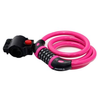 Bike Lock 5 Digit Code Combination Bicycle Security Lock 1000 mm x 12 mm Steel Cable Spiral Bike Cycling Bicycle Lock