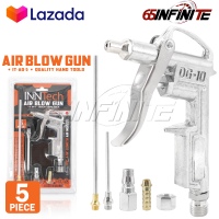 InnTech ปืนฉีดลม ชุดปืนฉีดลม 5 ตัว/ชุด Air Blow Gun ปืนเป่าลม ปืนลม ปืนยิงลม 3 ปาก พร้อมข้อต่อ ปั๊มลม รุ่น IT-AG-5 (Silver)