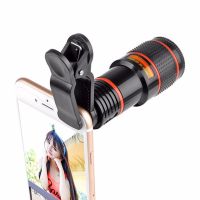 Universal12x Optical  Camera Telephoto Lens Monocular Telescope Phone Universal Optical Telescope Lens with Clip for Smartphone Smartphone Lenses