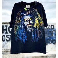 High street vintage limited retro washed hand-painted print distressed short-sleeved T-shirt