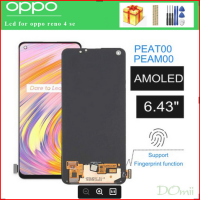 จอ Lcd แบบดั้งเดิม6.43 "สำหรับ OPPO Reno4 SE Reno 4 SE PEAM00 PEAT00เปลี่ยนชิ้นส่วนจอสัมผัสแอลซีดีของเครื่องแปลงดิจิทัล