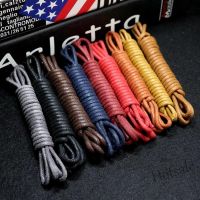 【hot sale】✗❂ D18 1Pair Cotton Waxed Shoelaces Round Oxford Shoe laces Boots Laces Waterproof Leather Shoelace Length 60/80/100/120/140cm