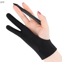 STF Anti-fouling Anti-mistouch ป้องกันการถลอกและป้องกันเหงื่อสองนิ้ว Anti-Touch painting glove for Drawing Tablet glove