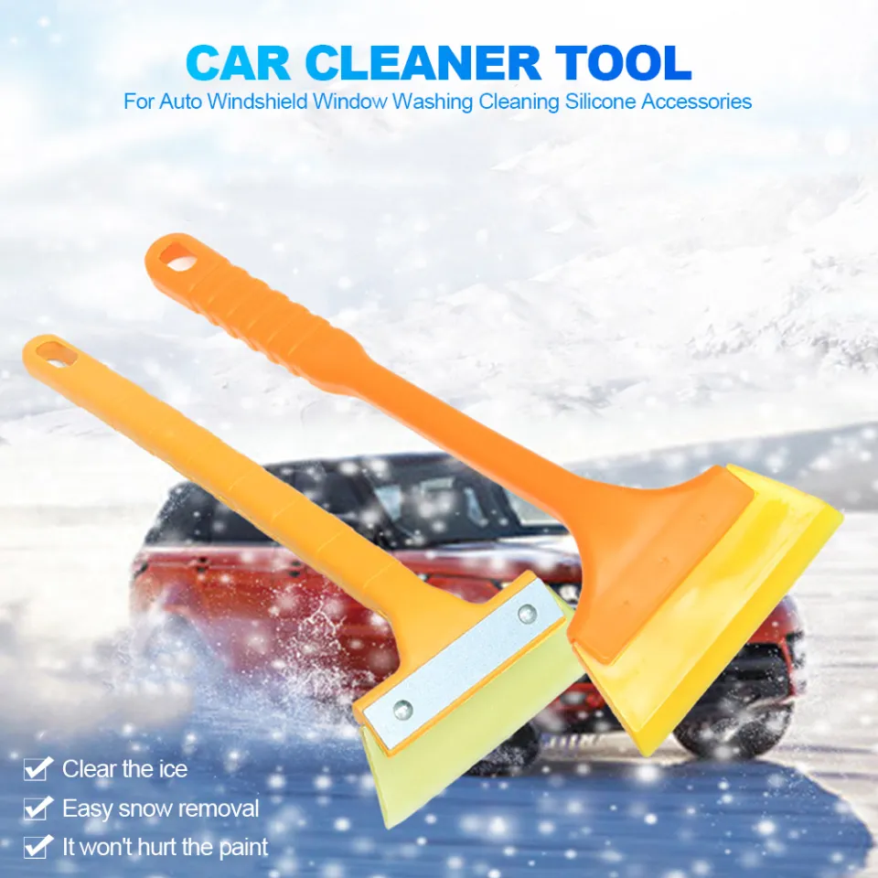 Car Parts Windshield Water Wiper Scraper Blade Squeegee Soap Cleaner Tool  Brush