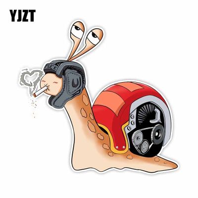 YJZT 15.8CMx16.5CM Cartoon Personality Snail Car Sticker Decal PVC C29-0873