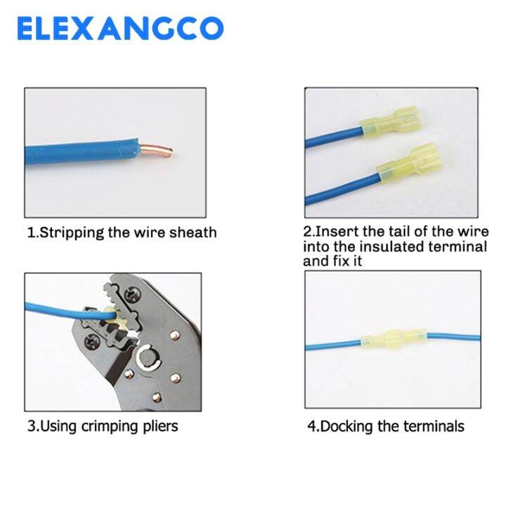 cw-100pcs-wire-connectors-fully-insulated-male-female-spade-disconect-electrical-crimp-cold-pressed-terminals