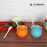 LE CREUSET สโตนแวร์พร้อมฝาปิด ช้อน โถปรุงรส ชุด เครื่องครัว โถปรุงรส โถเกลือ