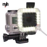 USB 20 LED Action Camera Lens Ring Shooting Nightshot Flash Fill Light Lamp for GoPro Hero 4 3+ 3 Waterproof Housing Case