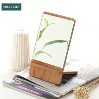 HD Single-sided Desktop Makeup Mirror Wooden Square Simple Dressing Portable Mirror Mirrors