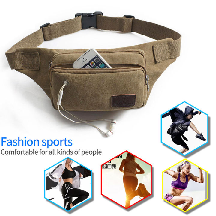 multifunctional-canvas-waist-pack-ผู้ชายตั้งแคมป์กลางแจ้งกระเป๋าเดินป่ากระเป๋าทหารกองทัพเอวแพ็คด้วยเข็มขัดห่วง-กระเป๋าคาดอก