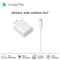 Adaptor Traveling ชาร์จเร็วสำหรับ Google 30W หัวปลั๊กเสียบแบบยุโรป100ยูเอสบีซม. สายเคเบิล Type C สำหรับ Google Pixel 7 7Pro 6 5 Pro 6A 4A 3 2 XL